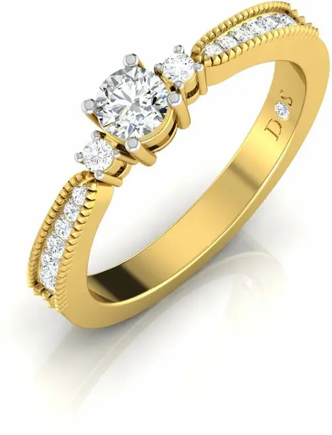 Malabar Gold & Diamonds-Princess Cut Engagement Ring